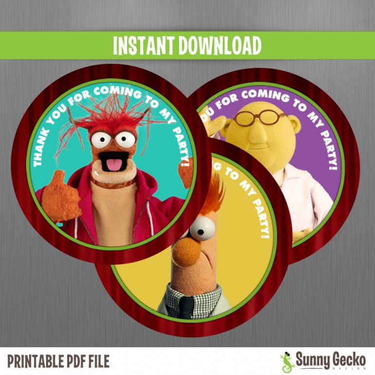 Muppets Birthday Favor Tags (Set 2) 